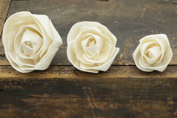 Lovely Flower  - set of 12 - multiple sizes available - - sola wood flowers wholesale