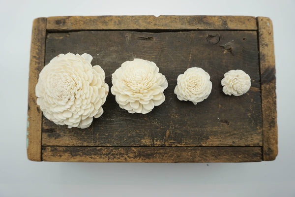 Marigold - set of 12 - multiple sizes available - - sola wood flowers wholesale