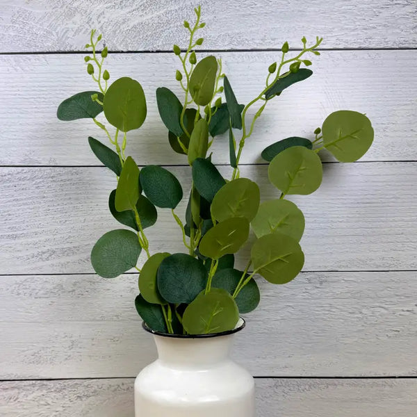 Seeded Silver Dollar Eucalyptus - Faux Greenery