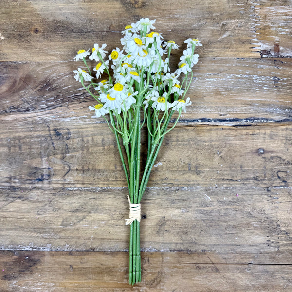 White Pompon Daisy Flowers - Faux Greenery / Filler