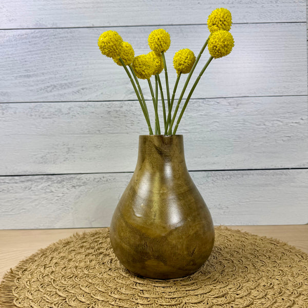 Sunny Yellow Faux Billy Ball Bunch | Faux - 9 stems