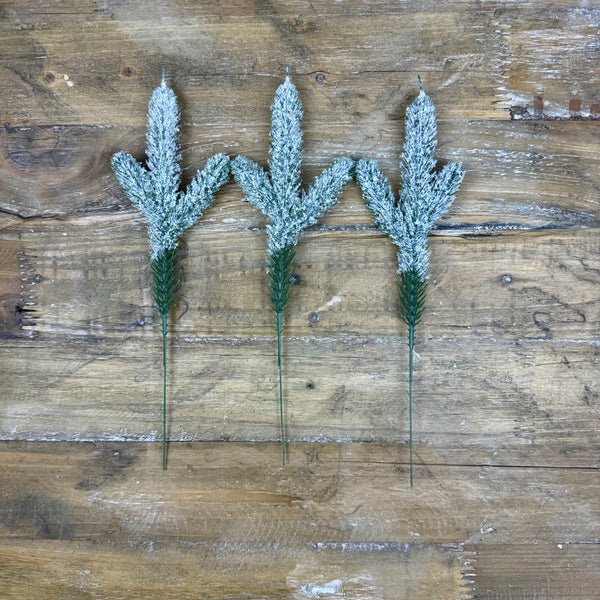 Snow Pine Pick Bundle of 3 - Greenery / Filler