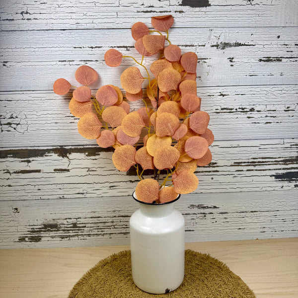 Apricot Eucalyptus Bush - Faux Greenery / Filler