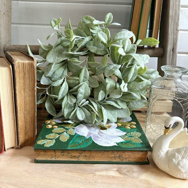 Flocked Lambs Ear Leaves- Mini Wreath