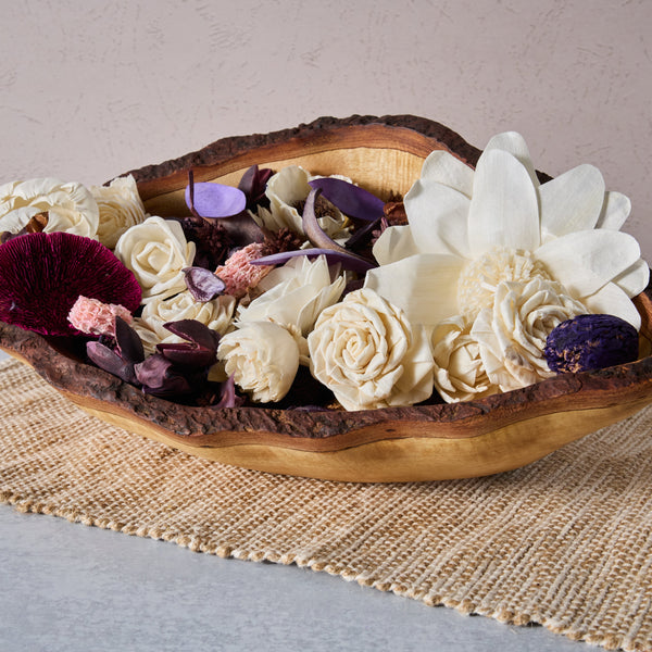Flora - Pretty Potpourri with Wood Flowers - 3 oz (Unscented – Add Your Own Fragrance!)