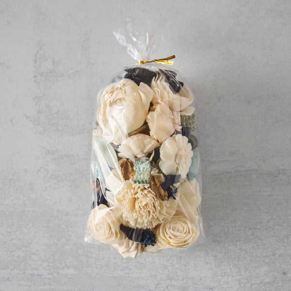 Ocean Mist - Pretty Potpourri with Wood Flowers - 3 oz (Unscented – Add Your Own Fragrance!)