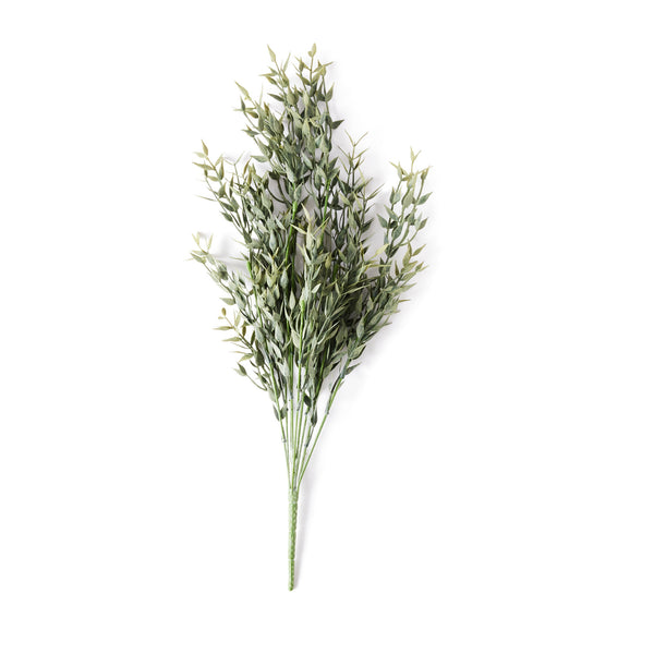 Case of Italian Ruscus Artificial Greenery 21” Stem | Matte Plastic - 200 stems