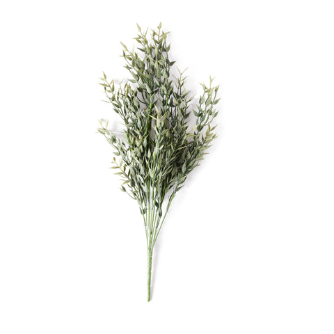 Case of Italian Ruscus Artificial Greenery 21” Stem | Matte Plastic - 200 stems