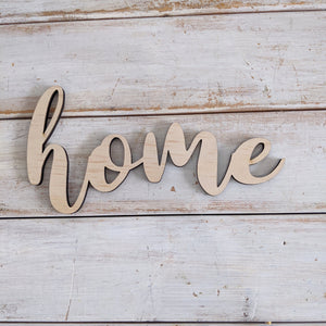 Home Wood Cutout- Bundle of 5