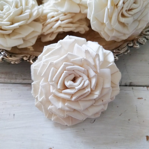 Clara Rose  - set of 12-  Multiple sizes available - sola wood flowers wholesale
