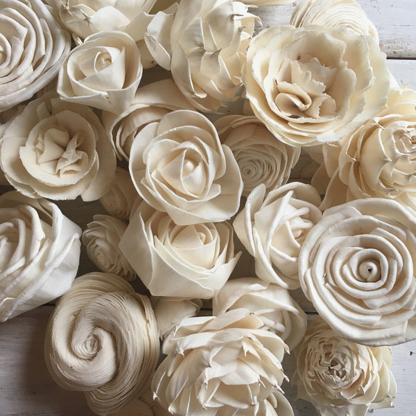 Rose Assortment - set of 50 - sola wood flowers wholesale