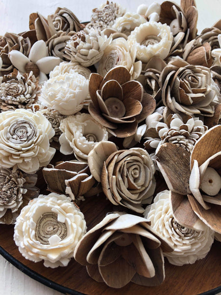 Barkie Smalls Assortment - set of 50 - sola wood flowers wholesale