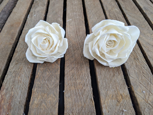 Julia Rose  - set of 12- 2.5 inches - sola wood flowers wholesale