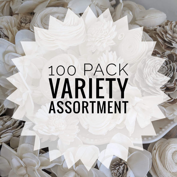 Variety Assortment - set of 100 - sola wood flowers wholesale