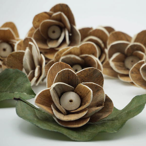 Cleo Flower  - set of 12- multiple sizes available - - sola wood flowers wholesale