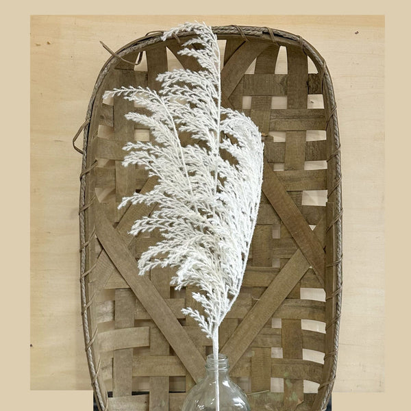 White Fuzzy Fern - Artificial